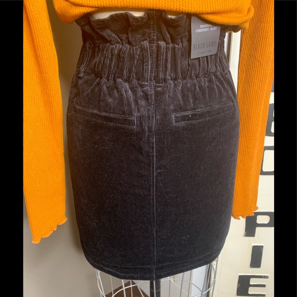 NWT C’est Toi Black Label Cord Paperbag Skirt sz S - Picture 4 of 9